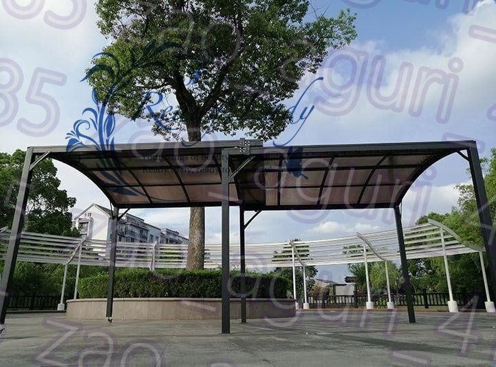 格納式カーポート 格納式オーニング屋外 多用途シェルター シェード カーポート 格納式オーニング屋外キャノピーテント 3*5.7M