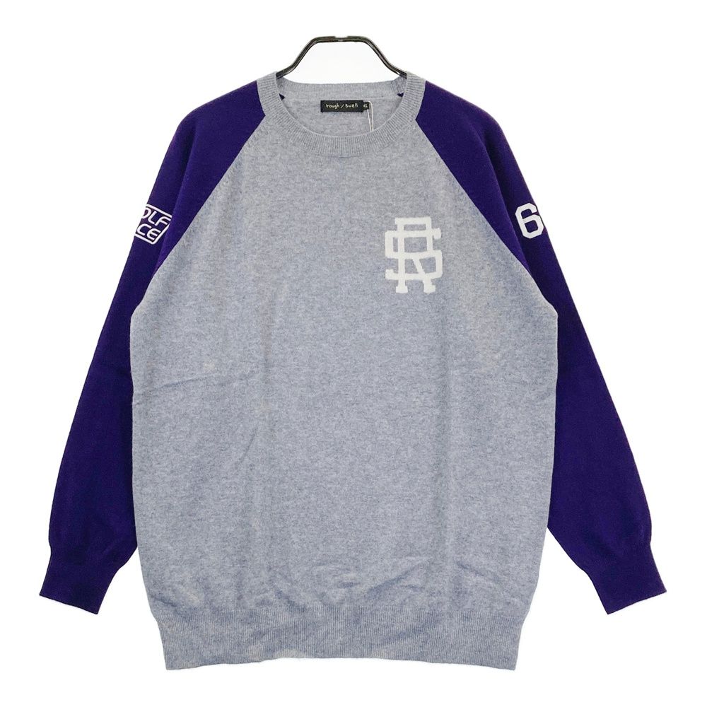 サイズ：XL ROUGH&SWELL ラフアンドスウェル RSM-21264 カシミヤ ニットセーター  グレー系 [240101490242] ゴルフウェア メンズ ストスト サイズ：XL ROUGH&SWELL ラフアンドスウェル RSM-21264 カシミヤ