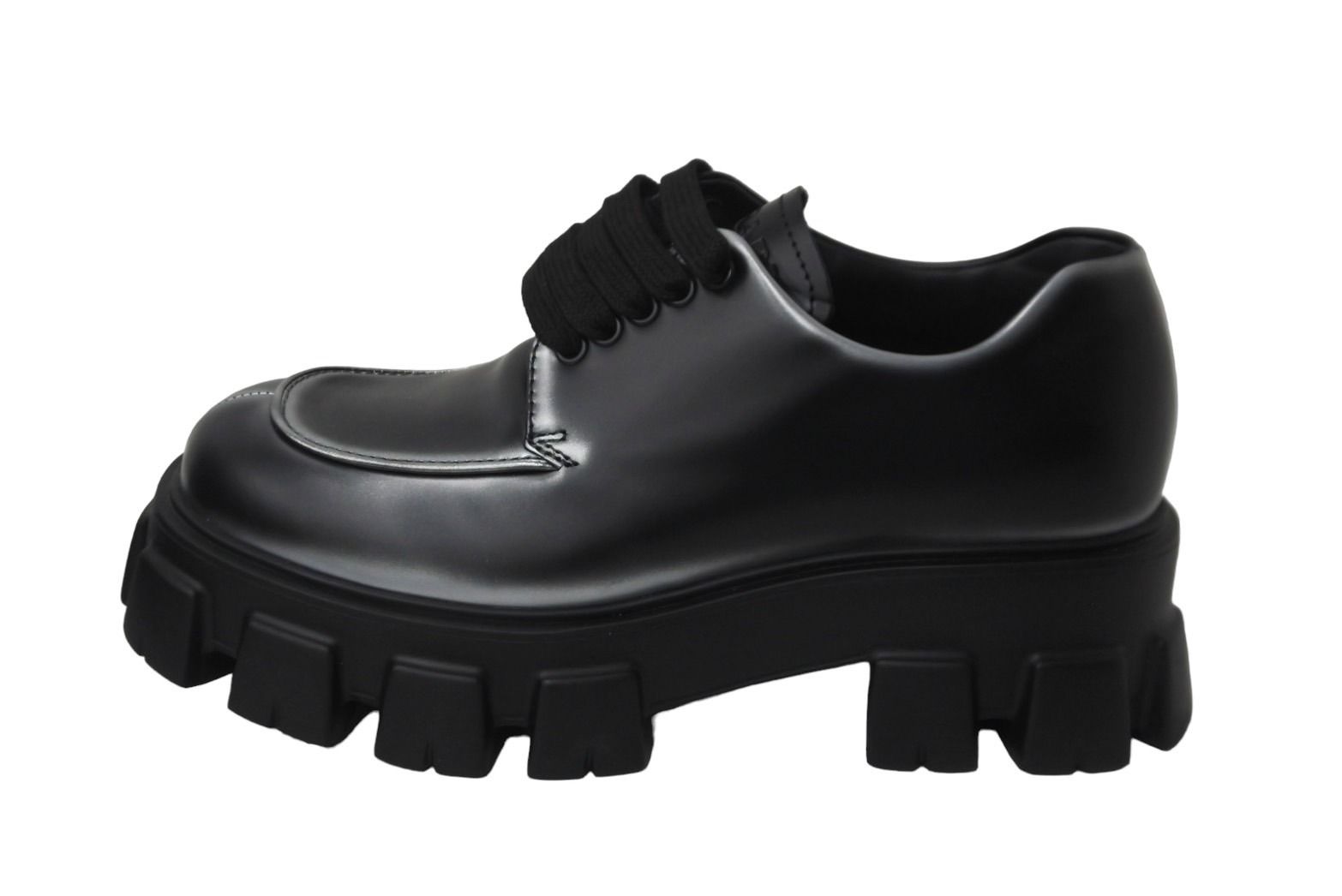 【美品】PRADA/プラダ 新品同様 PRADA プラダ モノリス ブラッシュドレザー レース