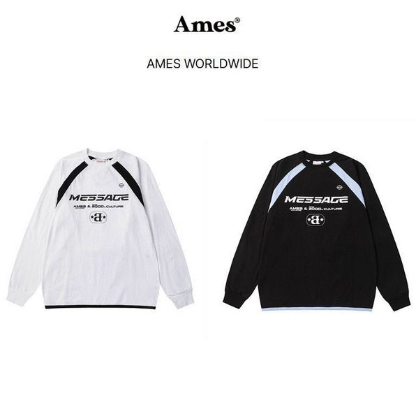 新品未使用 AMES WORLDWIDE アメスワールドワイド 長袖シャツ パーカー スウェット トレーナー Message 韓国 ファッション