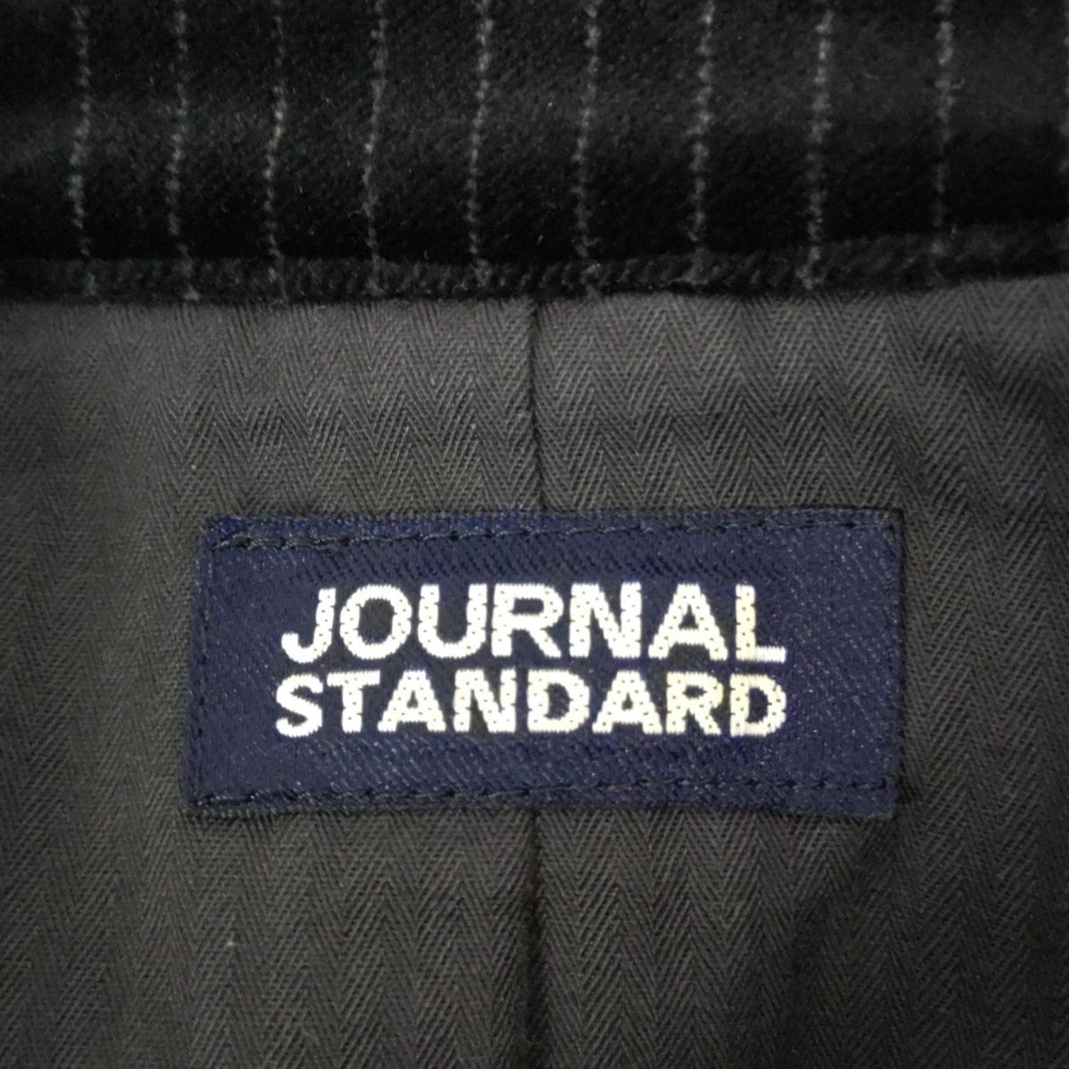 JOURNALSTANDARD ジャーナル コート レディース - 黒×ライトグレー 長袖 ベロア ストライプ 秋 冬 GULLKHAN_COM