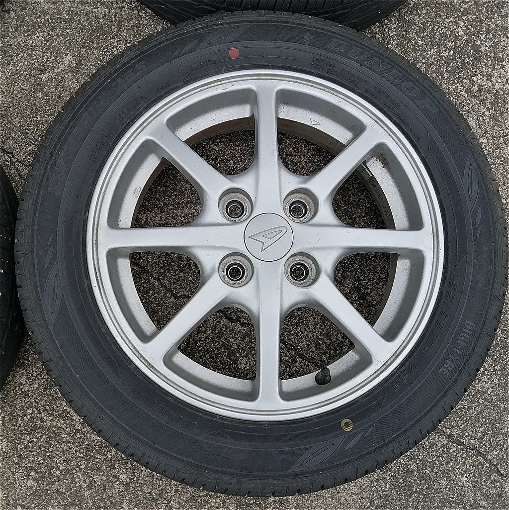 ダイハツ純正 タイヤホイールセット4本 155/65R14 DUNLOP EC202