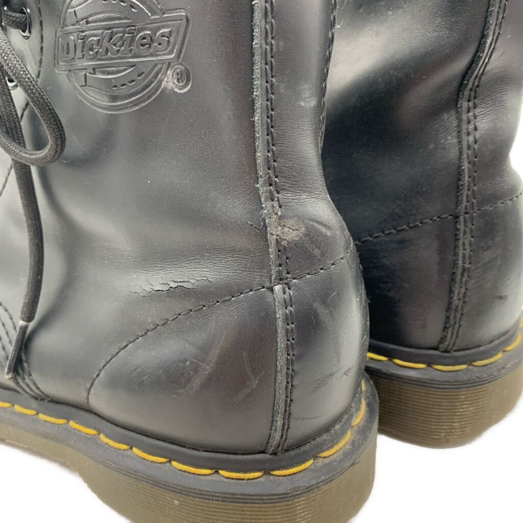 Dickies ディッキーズ 8ホール レザー ブーツ ブラック (メンズ 9.5) 中古 古着 KA1806 Dickies ディッキーズ 8ホール レザー ブーツ ブラック (メンズ 9.5