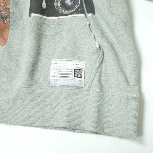 MAISON MIHARA YASUHIRO メゾン ミハラヤスヒロ 23SS 日本製 Tromp l'oeil Printed Hoodie  トロンプ・ルイユプリンテッドフーディー A10HD621 46 グレー 騙し絵 スウェットプルオーバーパーカー - メルカリ