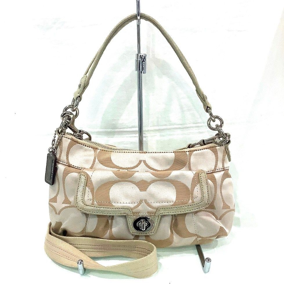 コーチ（COACH）ポピー シグネチャー サテン グルーヴィー 2WAY 