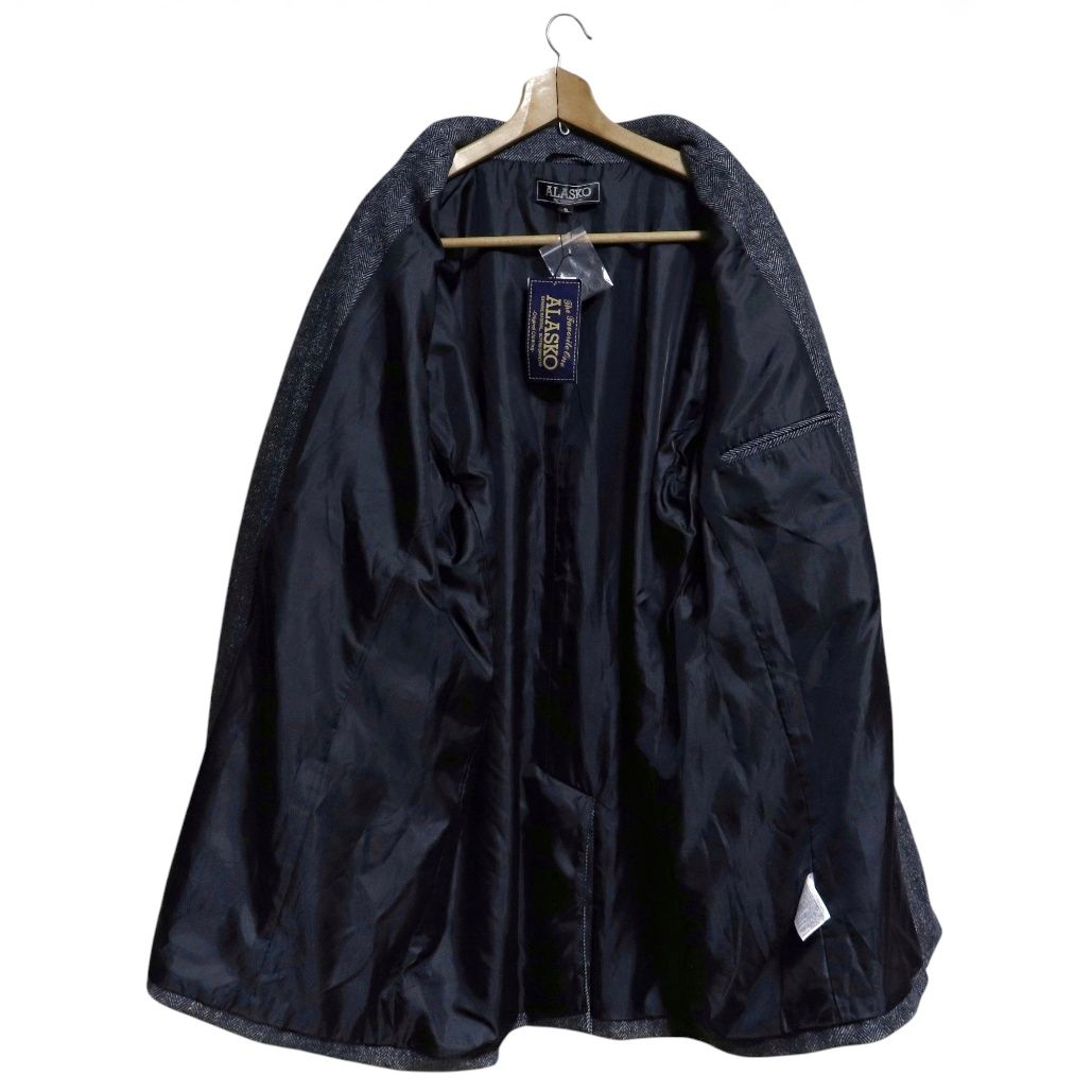 【おかちゃん様】ALASKO ヘリンボーン チェスターコート 5L タグ付き ALASKO アラスコ 3ポケット ヘリンボーン チェスターコート 5Lサイズ