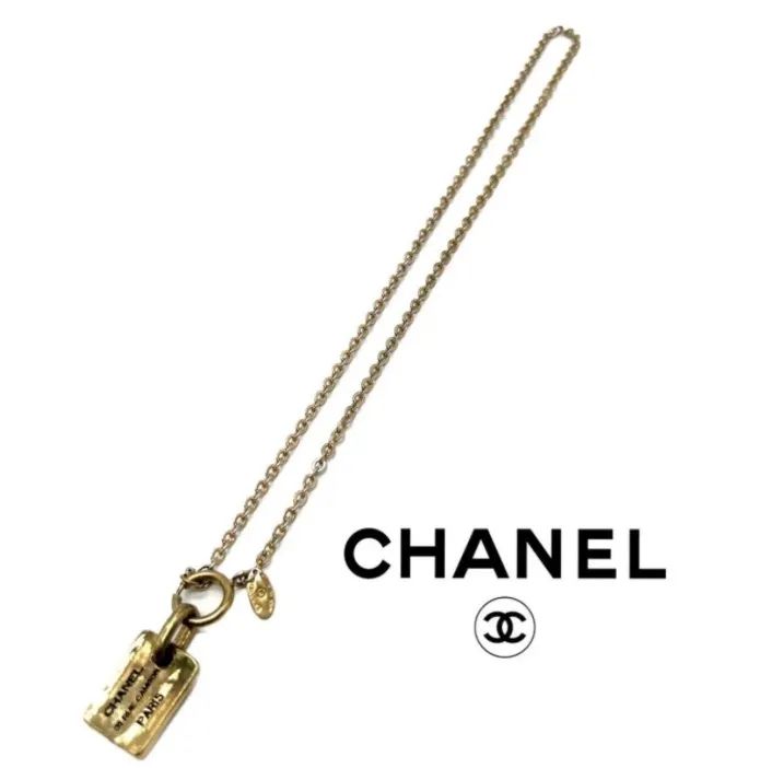 美品☆CHANEL シャネル ネックレス ドッグタグ プレート カンボン シャネルデザインチーム レア アクセサリー - メルカリ