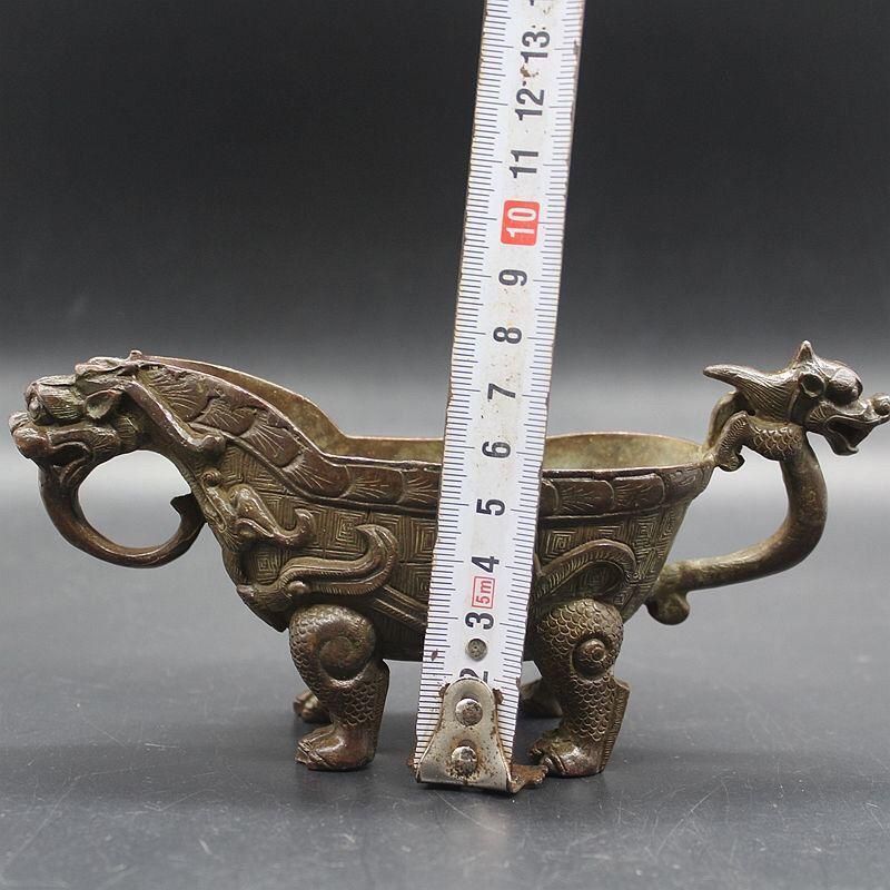 龍頭杯 銅細工 茶道具 香道具 装飾品 工芸品 美術品 置物 - メルカリ