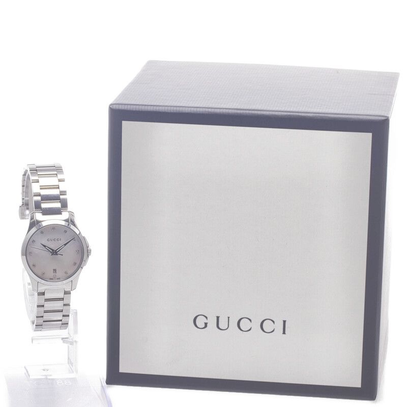 GUCCI シルバー ステンレス 時計　稼働品 Brandol / GUCCI グッチ レディース腕時計 Gタイムレス G