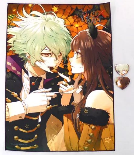 中古】雑貨 笹塚尊＆星野市香 マイクロファイバータオル＆ハート缶