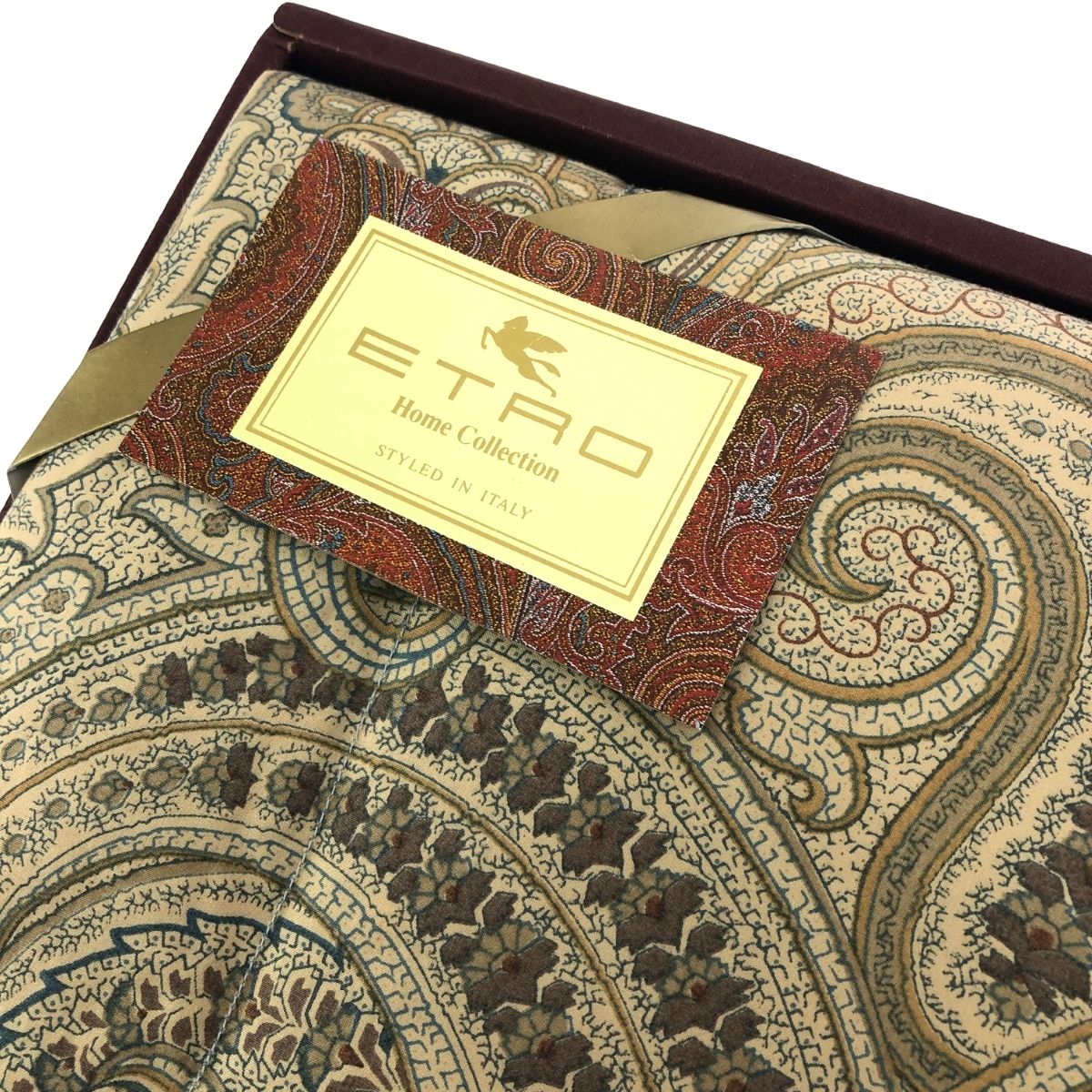 ETRO  Collection　エトロ　羽毛掛ふとん ETRO エトロ エトロ/羽毛肌掛けふとん ロゴ刺繍/ペイズリー/西川