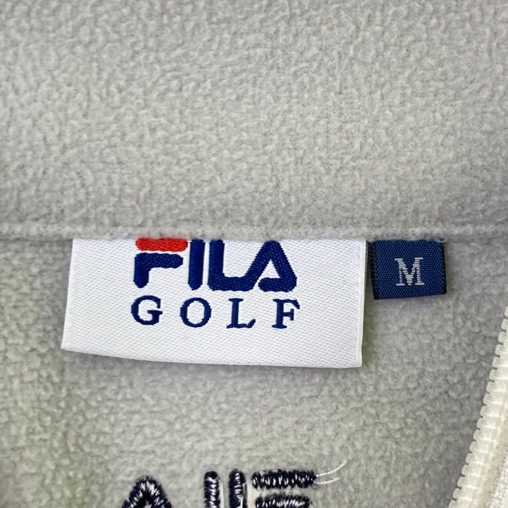 FILA ゴルフジャケット M ホワイト サイズ：M FILA GOLF フィラゴルフ 裏起毛 ジップジャケット 総