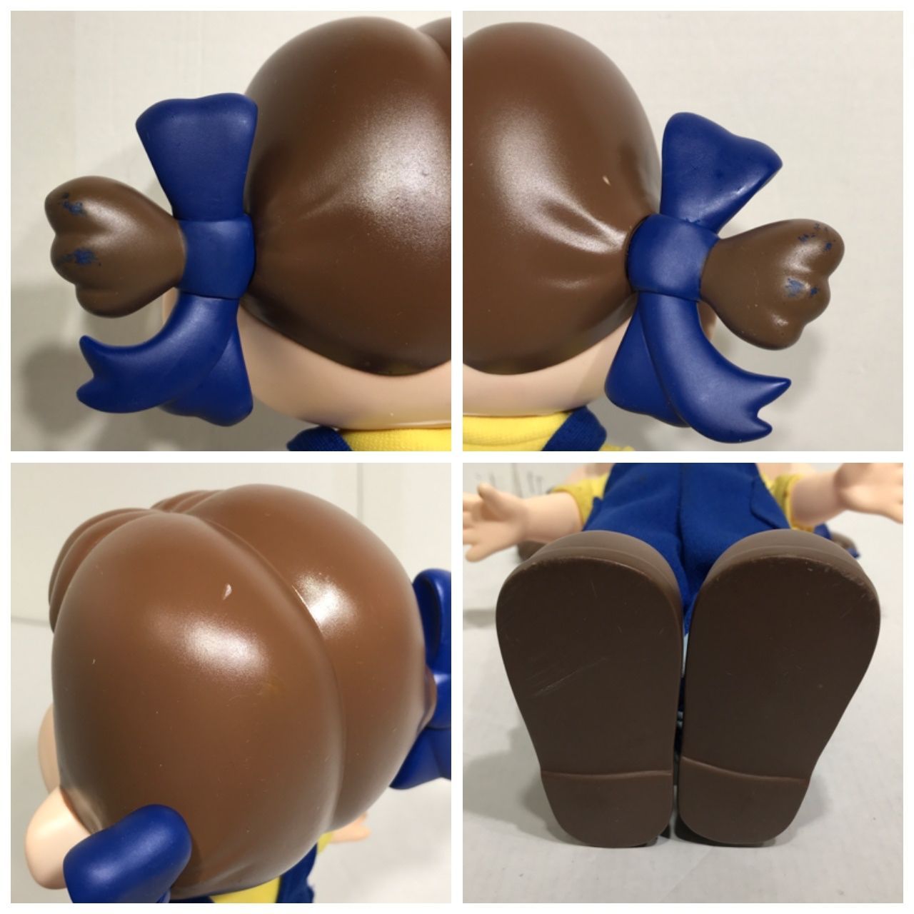 城東30-003】 不二家 ペコちゃん人形 青色 サロペット 非売品 箱