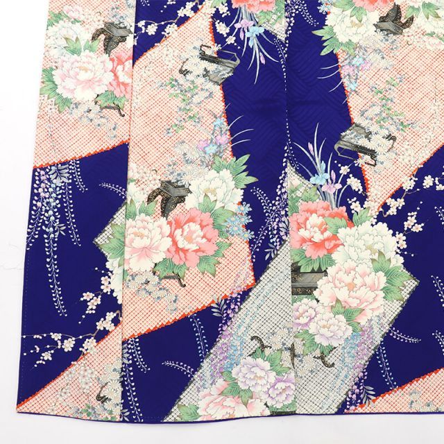 リユース　振袖　正絹 振袖 正絹 仕立て上がり 単品 金駒刺繍 リサイクル着物 成人式