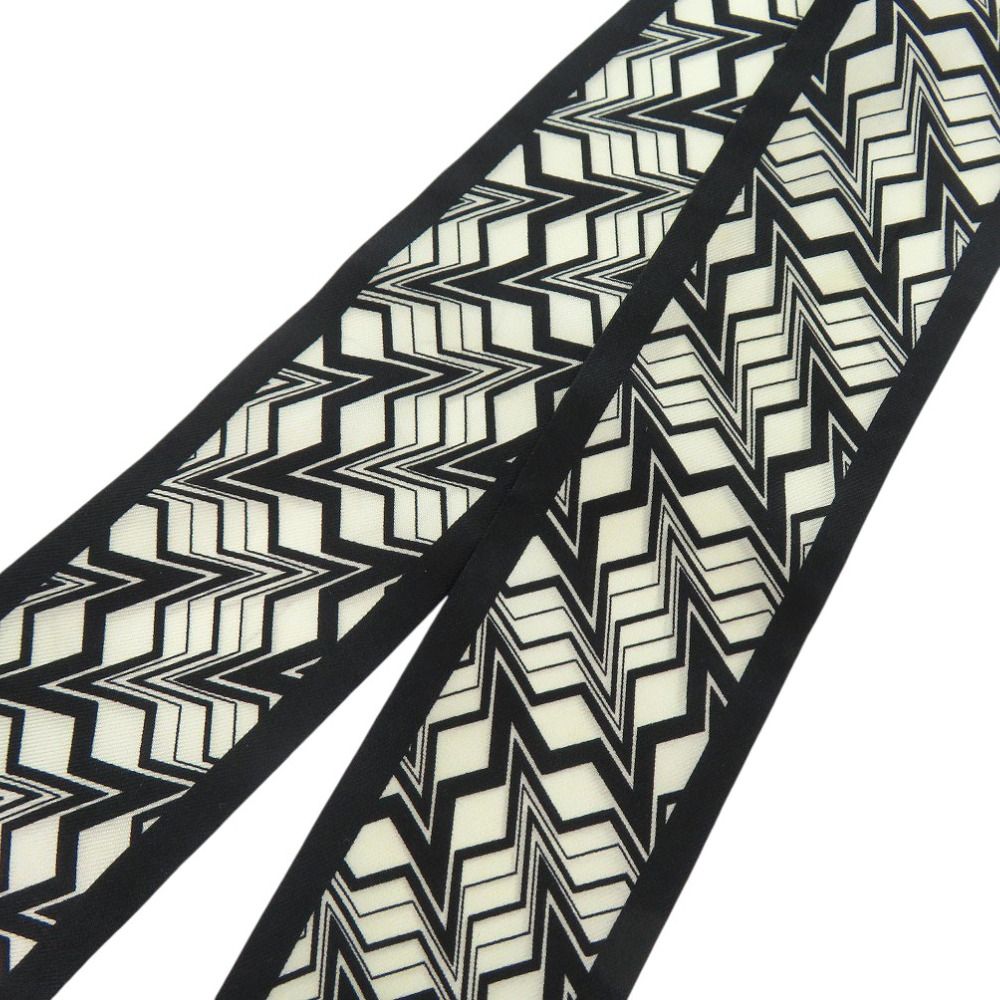 美品 ヴァレクストラ シルクバンド アブストラクト ドローイング 総柄  