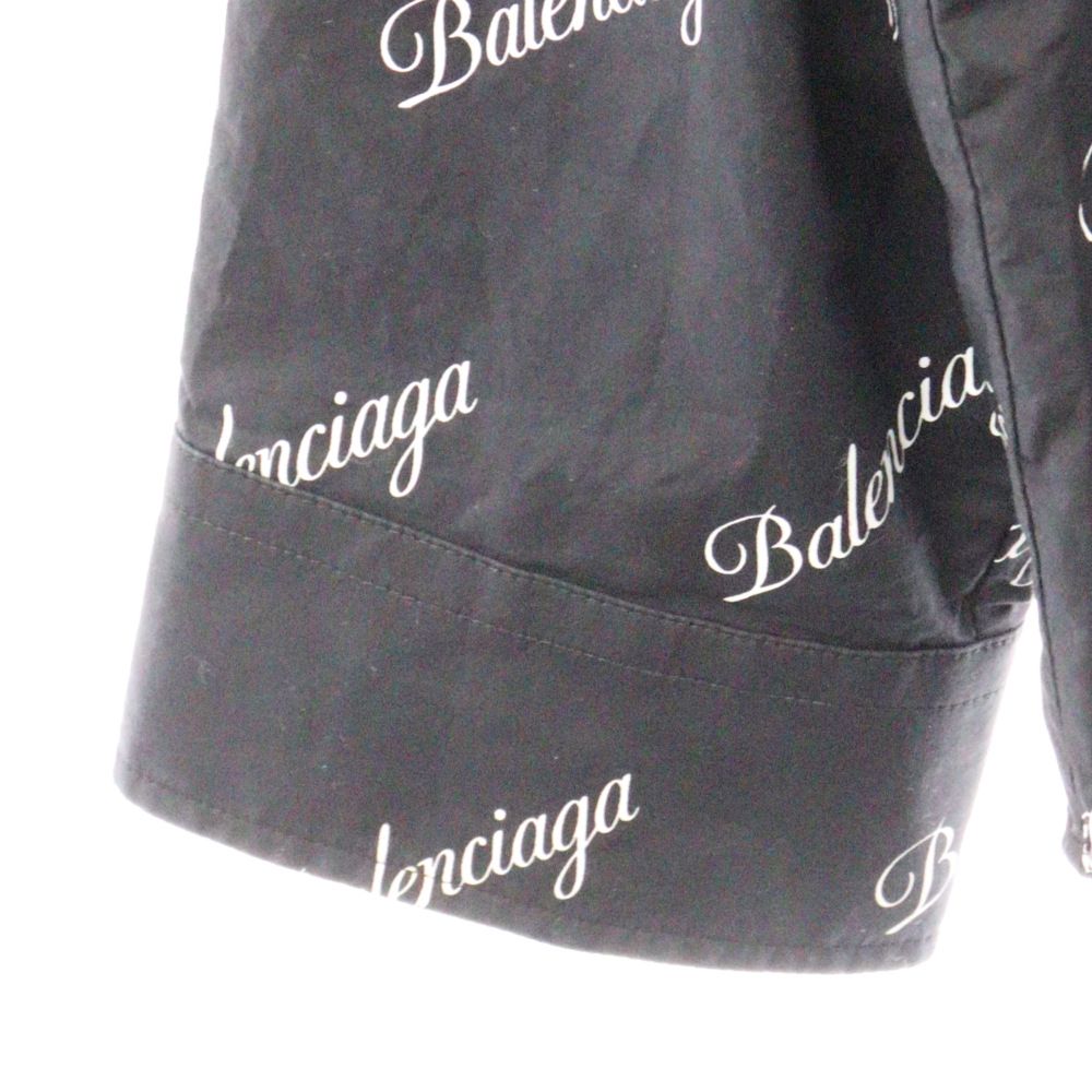 BALENCIAGA (バレンシアガ) 21SS 総柄ロゴ オーバーサイズ ボタンダウン長袖シャツ 647363 TJLY7