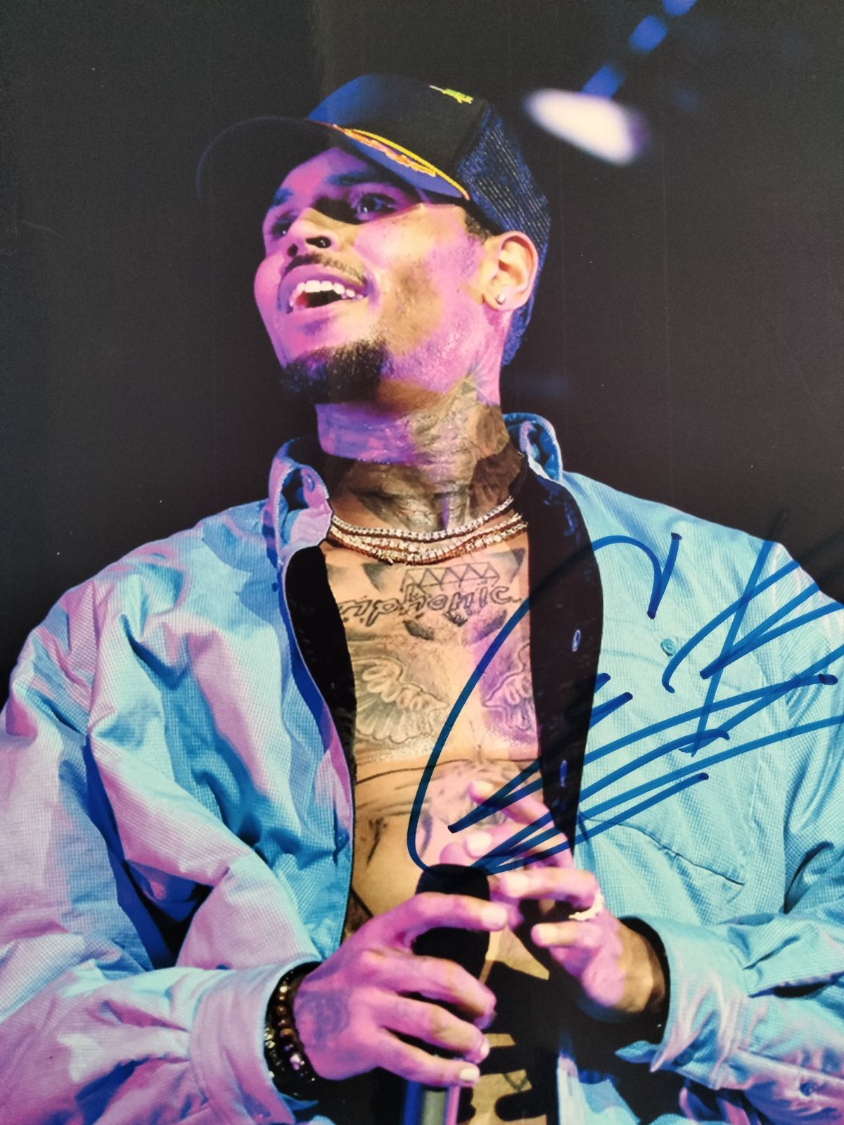 クリス・ブラウン直筆サイン入り超大型写真…Chris Brown 正規販売店