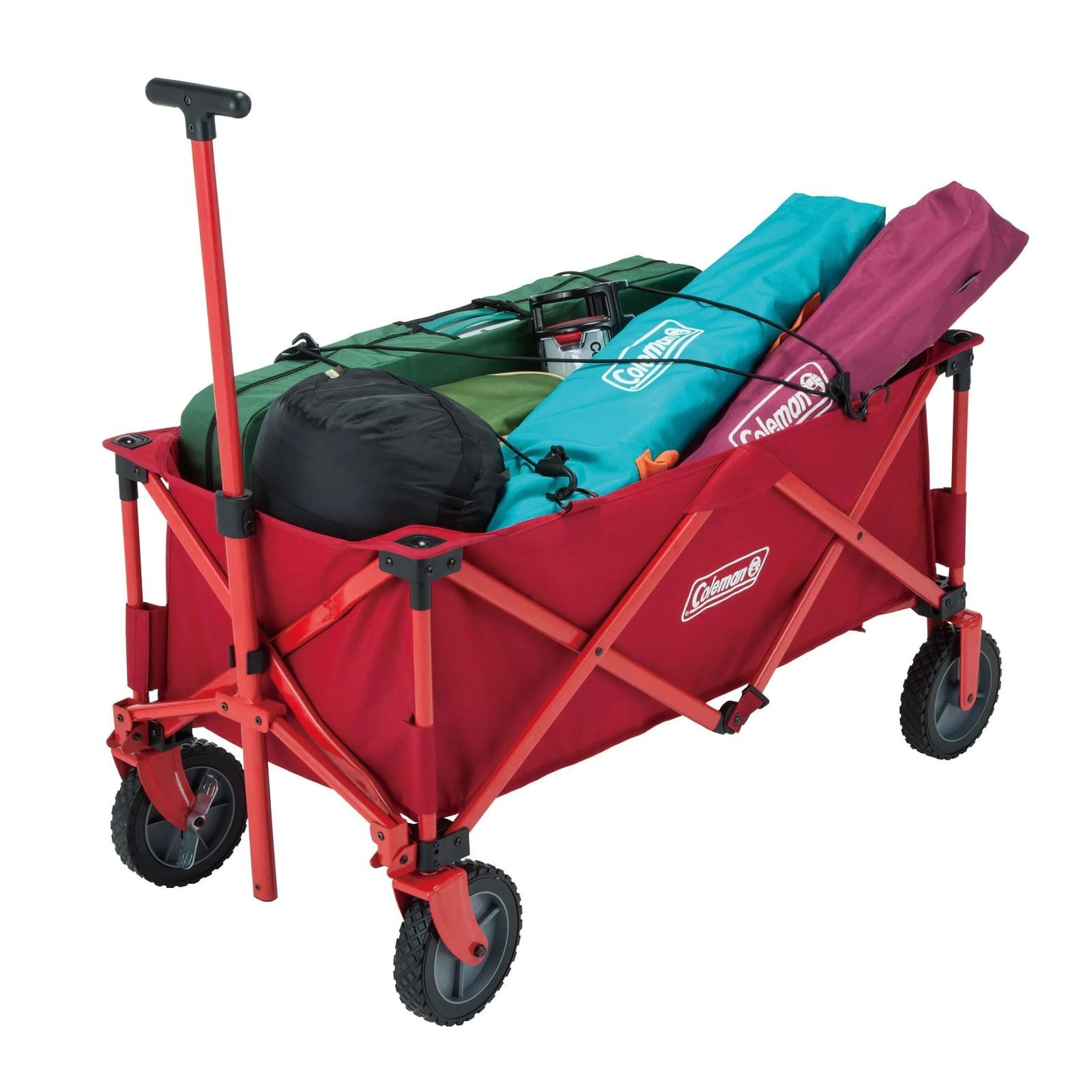 110 Coleman 折りたたみ アウトドア キャリーワゴン 赤
