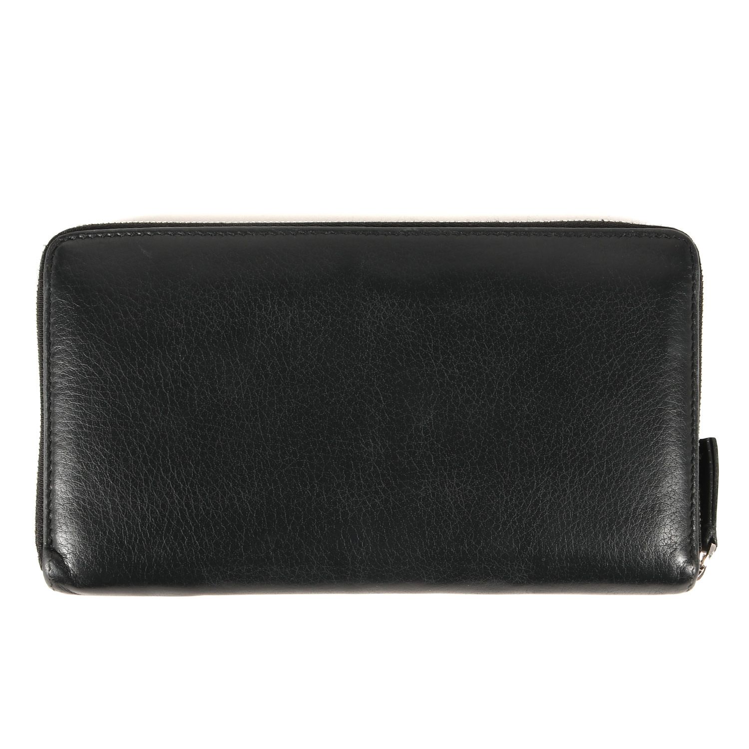 BALENCIAGA バレンシアガ ロゴ プリント ラウンドジップ ロング レザー  