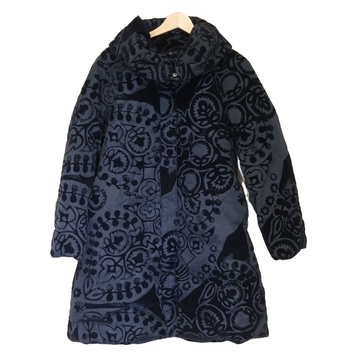 SHIZUKA KOMURO シズカコムロ ダウンコート サイズ42 L レディース - ダークネイビー 長袖|ジップアップ|冬