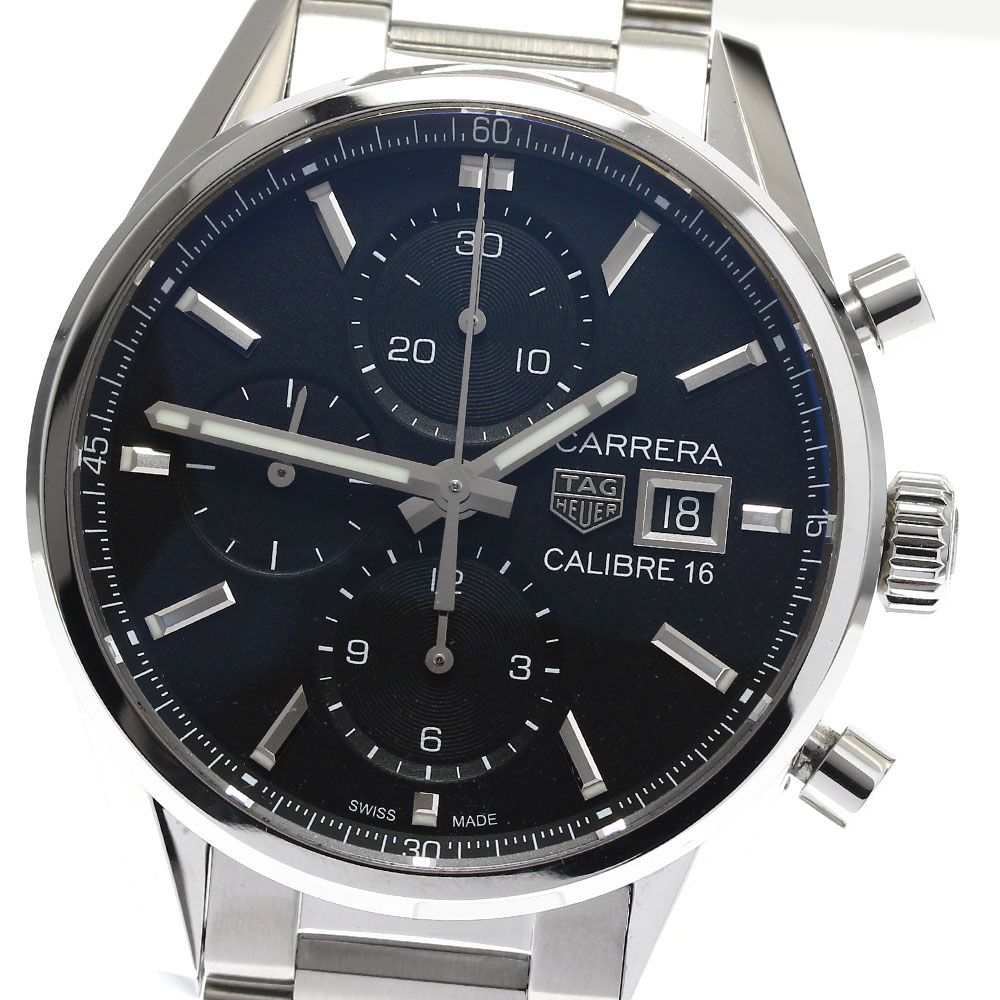 タグホイヤー TAG HEUER CBK2110 カレラ キャリバー16 クロノグラフ 自動巻き メンズ 内箱 保証書付き_892340