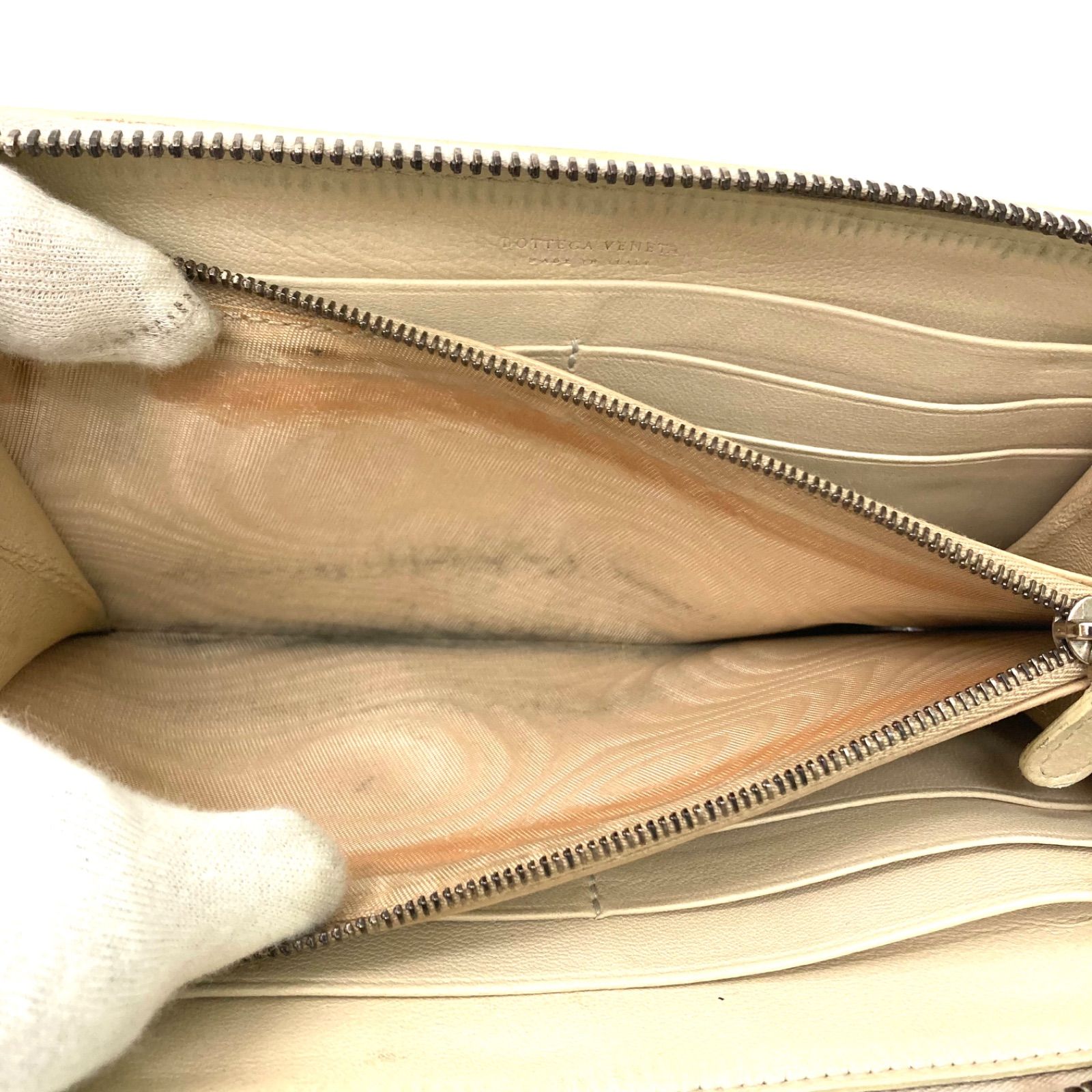 ボッテガ イントレチャート 長財布 ベージュ 中古・古着通販】BOTTEGA VENETA (ボッテガベネタ) イントレ