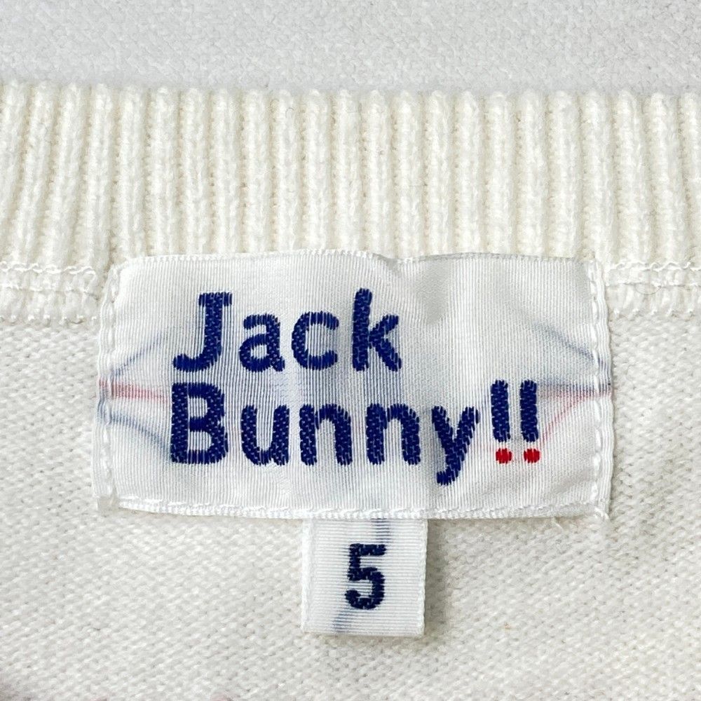 JACK BUNNY ホワイトセーター サイズ5 サイズ：5 JACK BUNNY ジャックバニー コットン混 ニット