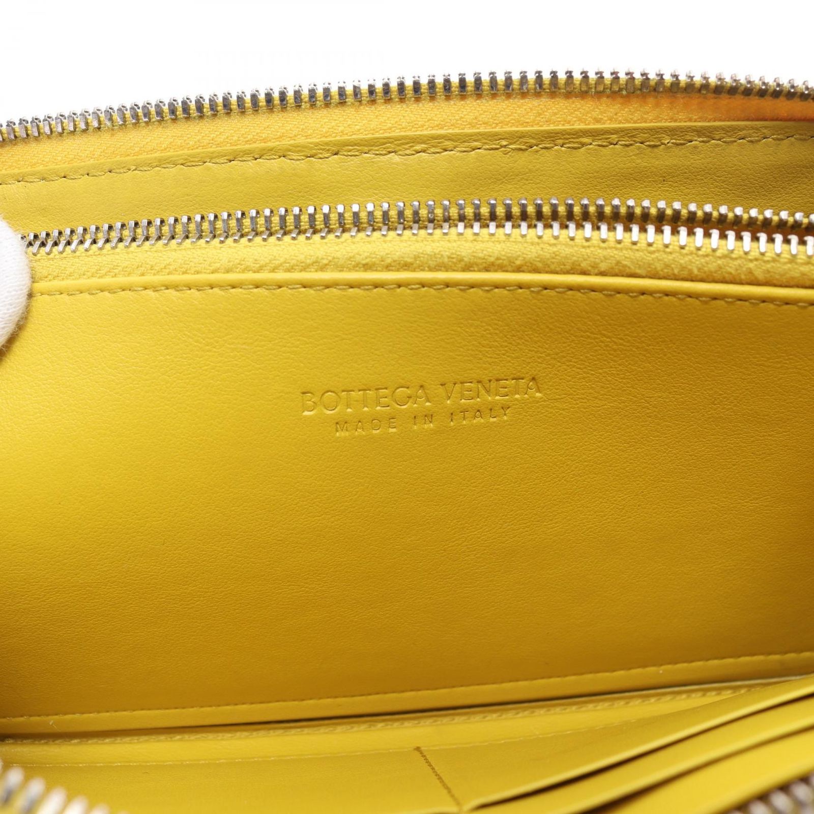ボッテガヴェネタ BOTTEGA VENETA ラウンド長財布 イエロー