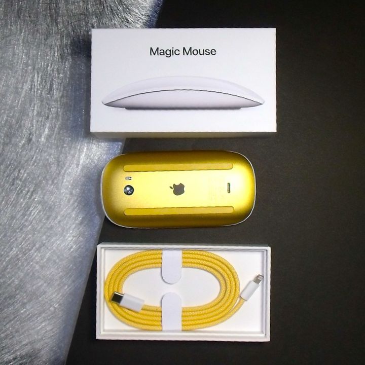 ほぼ未使用 限定色 イエロー Apple Magic Mouse アップル純正 Magic Mouse -yellow . iMac付属de限定色イエローSP - メルカリ