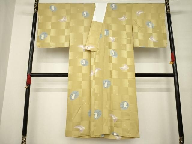 平和屋着物●長襦袢 無双仕立て 市松兎丸文 正絹 AABB4443ck