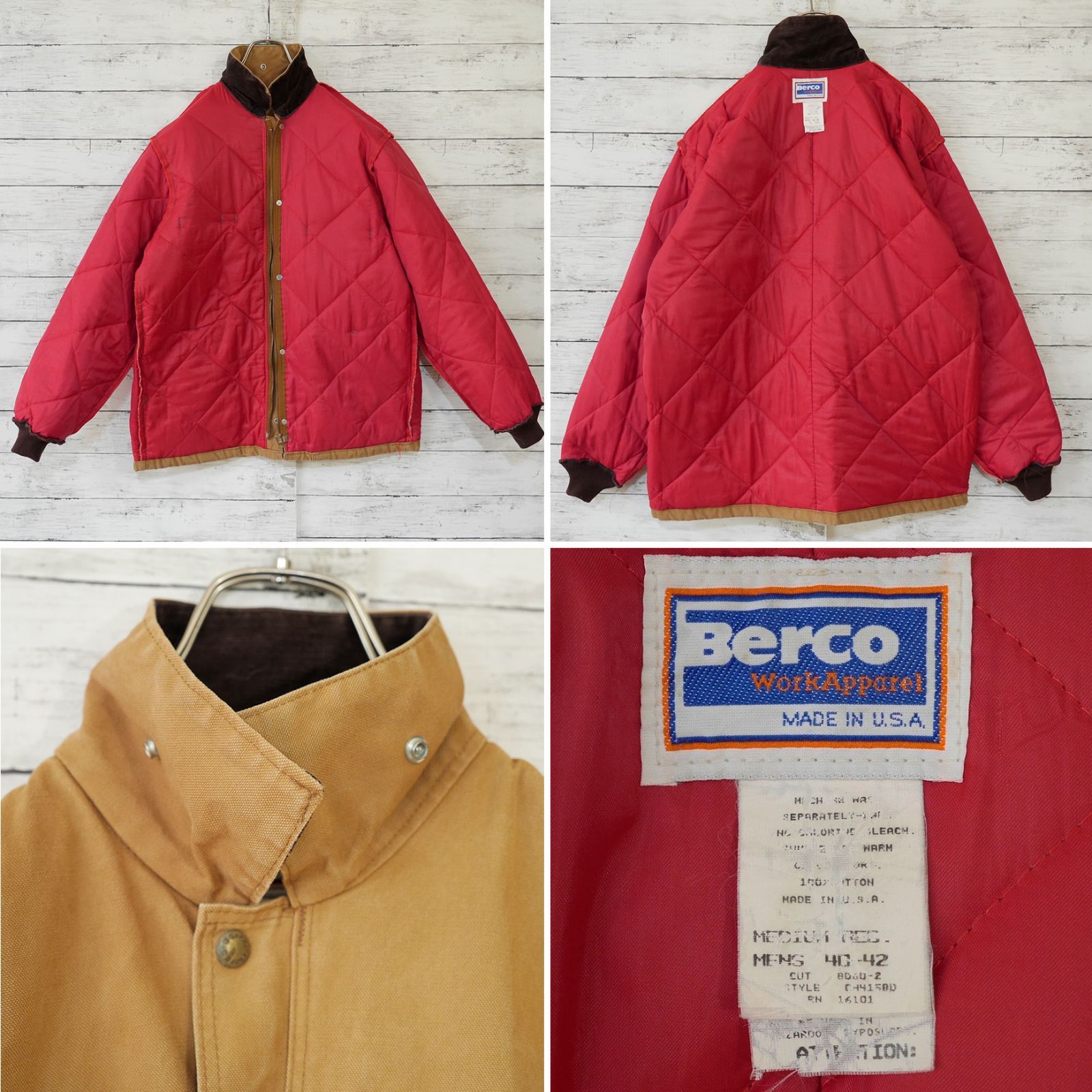 USA製 ベルコ ワークアパレル BERCO WORK APPAREL ヴィンテージ 
