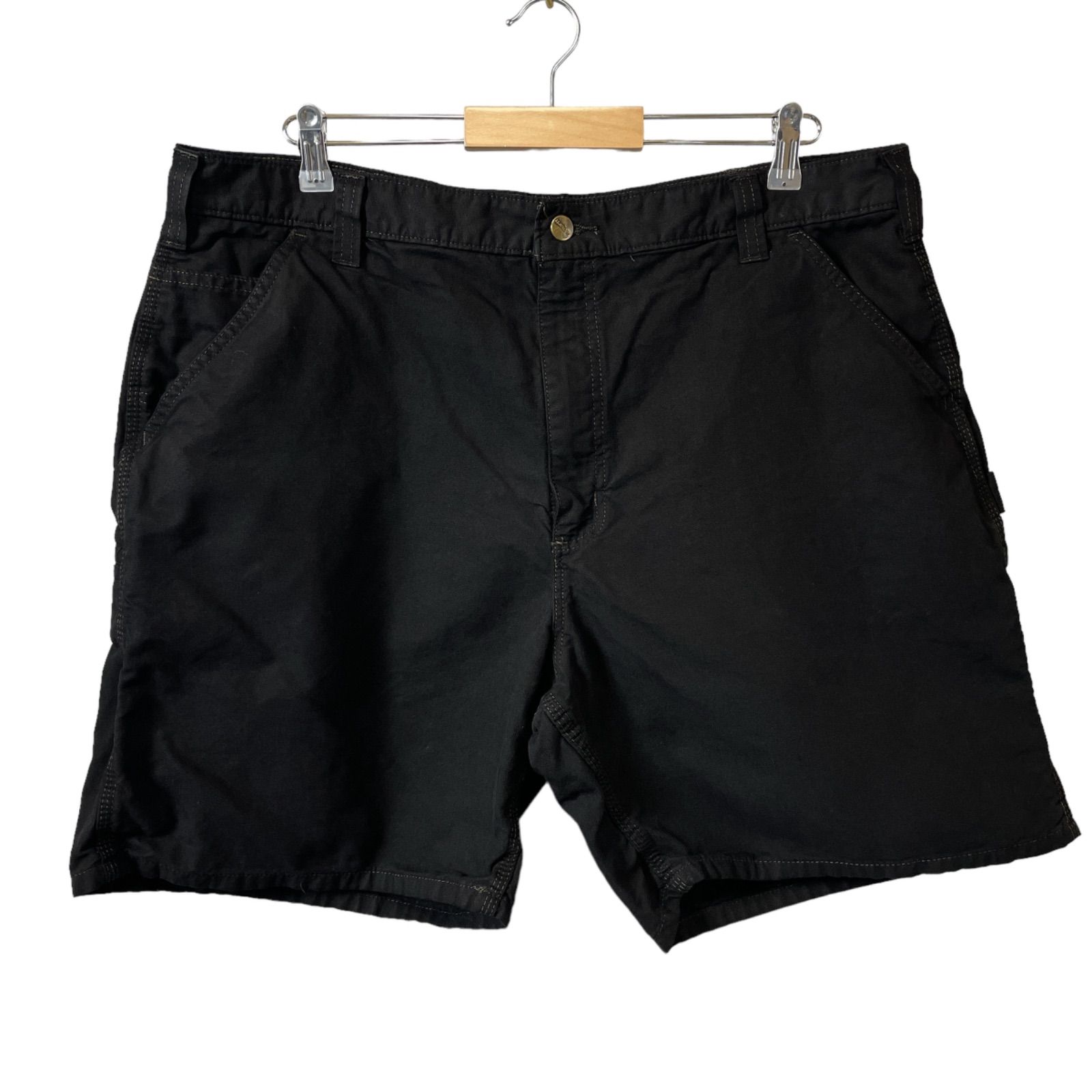 カーハート　CARHARTT　Ｗ40　サイズ2ＸＬ　黒ブラック　ショートパンツ　ハーフパンツ　ショーツ　コットンパンツ　メンズ　古着