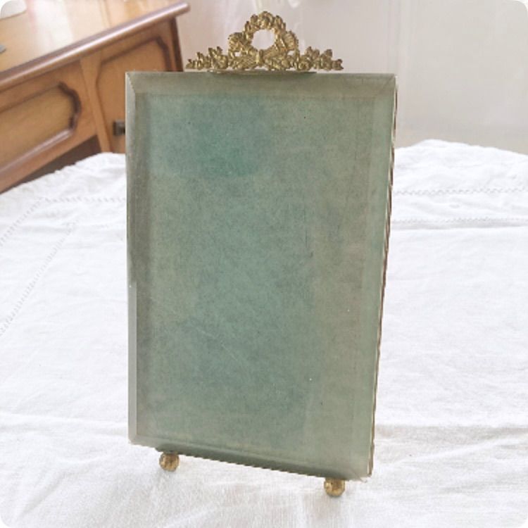 希少】繊細な真鍮細工のアンティークフレーム フランスオルモル