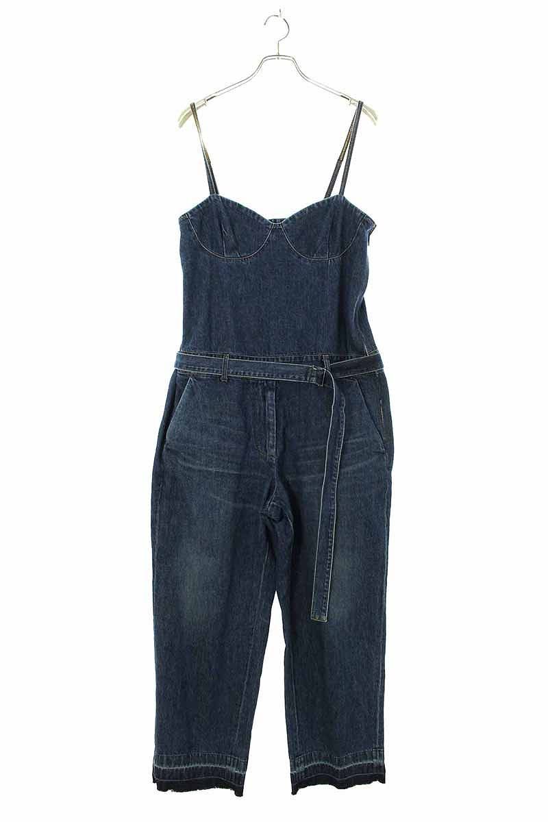 サカイ 23-06483/Denim Jumpsuit ベルト付きデニムオールインワン