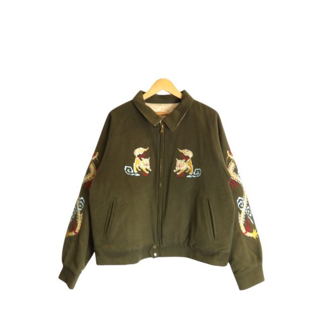 NITE KLUB OKINAWA SOUVENIR JACKET OLIVE サイズ44 ナイトクラブ