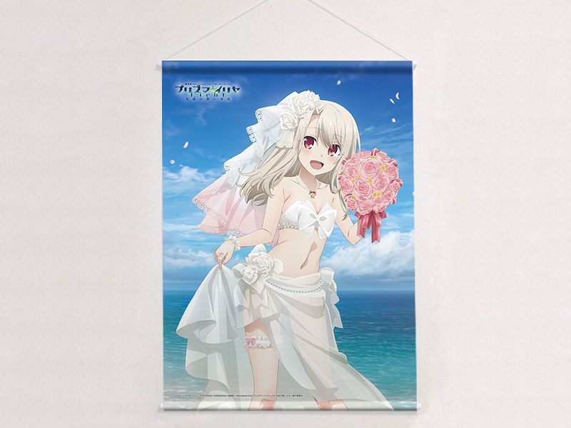 【新品・公式】劇場版Fate/kaleid liner プリズマイリヤ Licht 名前の無い少女 描き下ろしB2タペストリー(イリヤ/ウエディング水着)Wスエード コレイズ