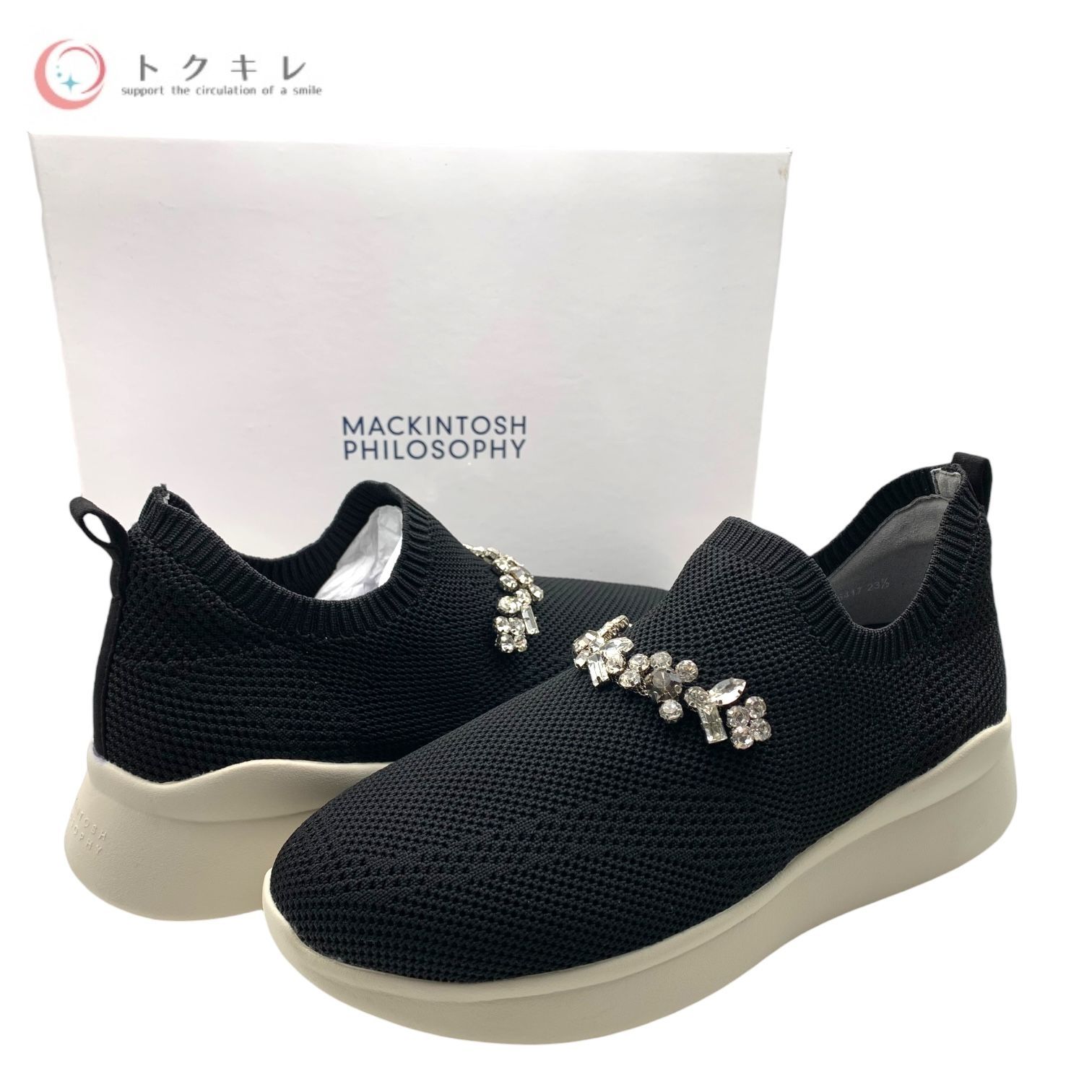 マッキントッシュ ロンドン MACKINTOSH LONDON ビジューモチーフ厚底スリッポンスニーカー （ブラック） -モーダ・クレア  公式オンラインストア