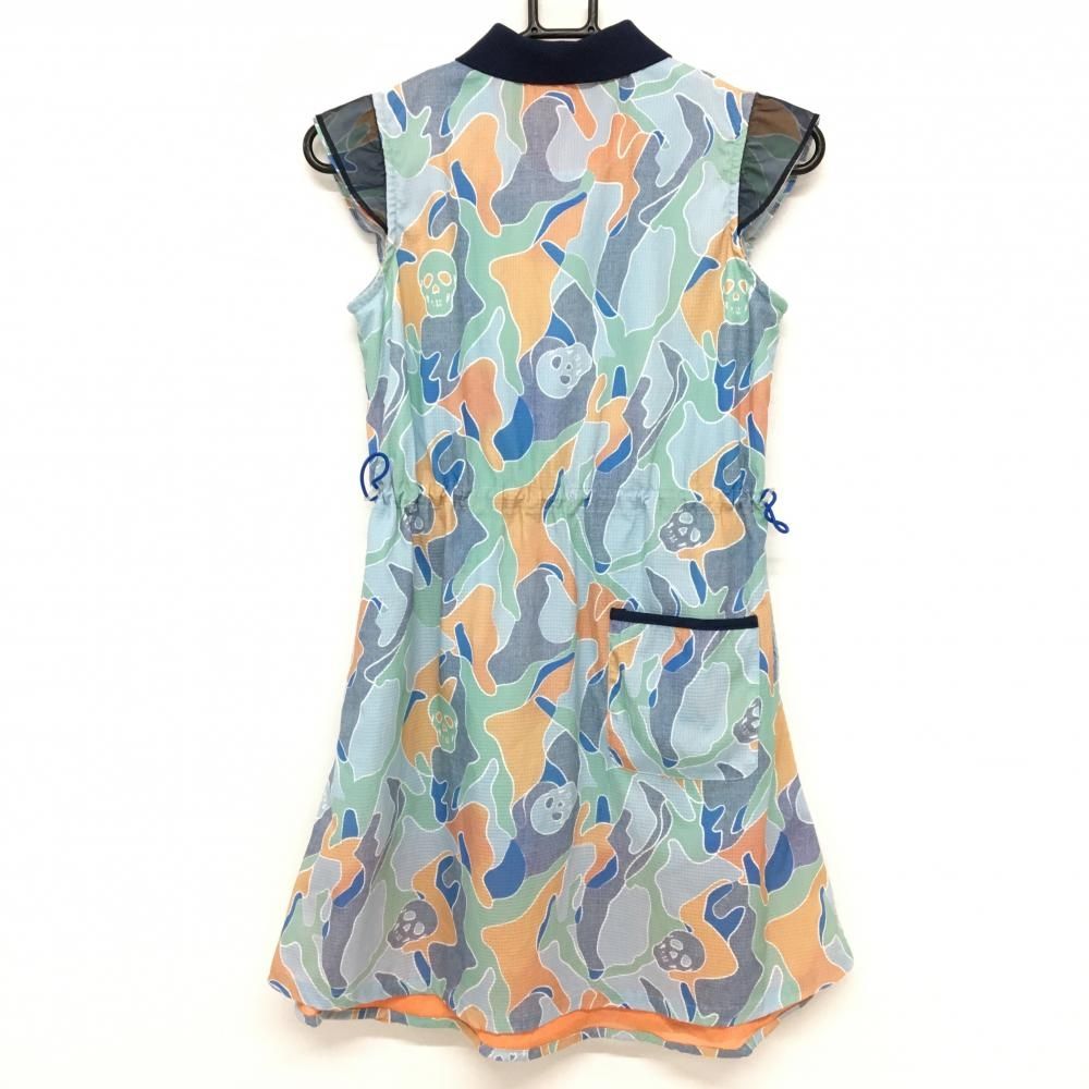 超美品】マークアンドロナ ノースリーブワンピース ライトブルー