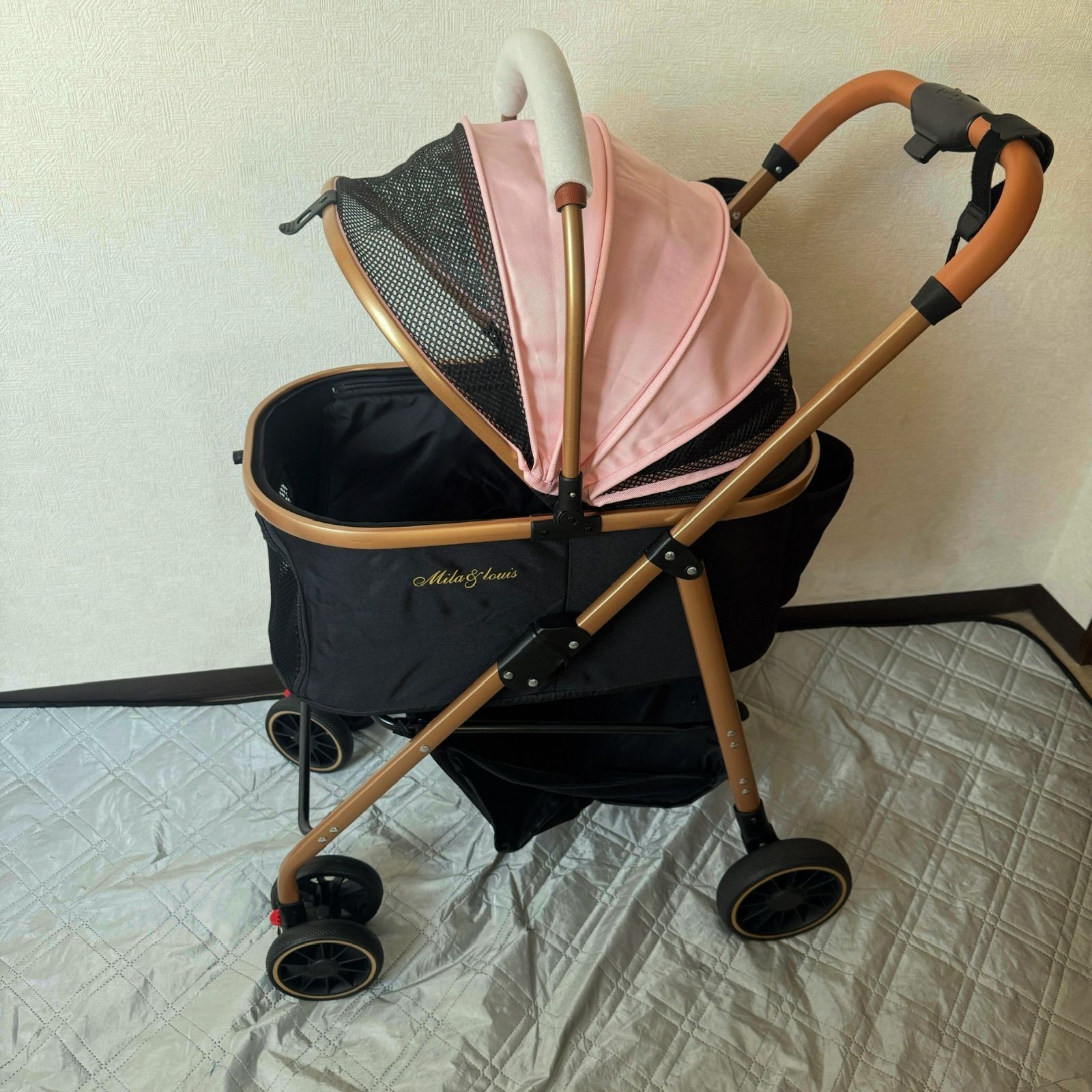 MILA-LOUIS ペットカート分離型 犬カート 中型犬 対応 取り外し 対面式 ペット 多頭 小型犬 猫 多機能 犬用ベビーカー 犬用 ベビーカー ドッグ 安定 2匹 分離式 ペットバギー 4輪 ペットカート耐摩耗 後輪片足ブレーキ イベント 犬