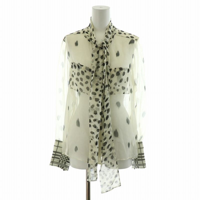 バーバリー ロンドン BURBERRY LONDON シャツ ブラウス ボウタイ 長袖 