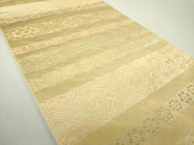 平和屋着物○西陣織 陰山織物謹製 箔屋清兵衛 六通柄袋帯 明日香間道