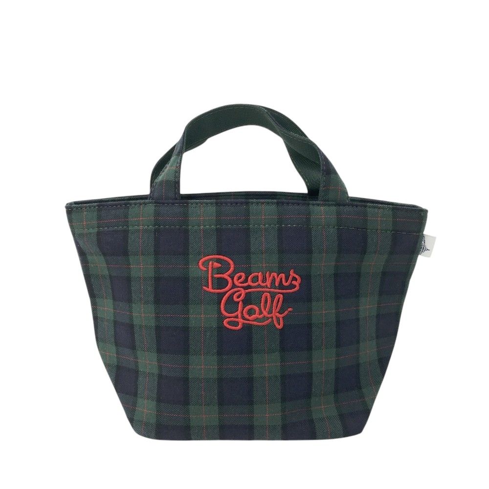BEAMS GOLF ビームスゴルフ カートバッグ ロゴ刺繍 チェック柄