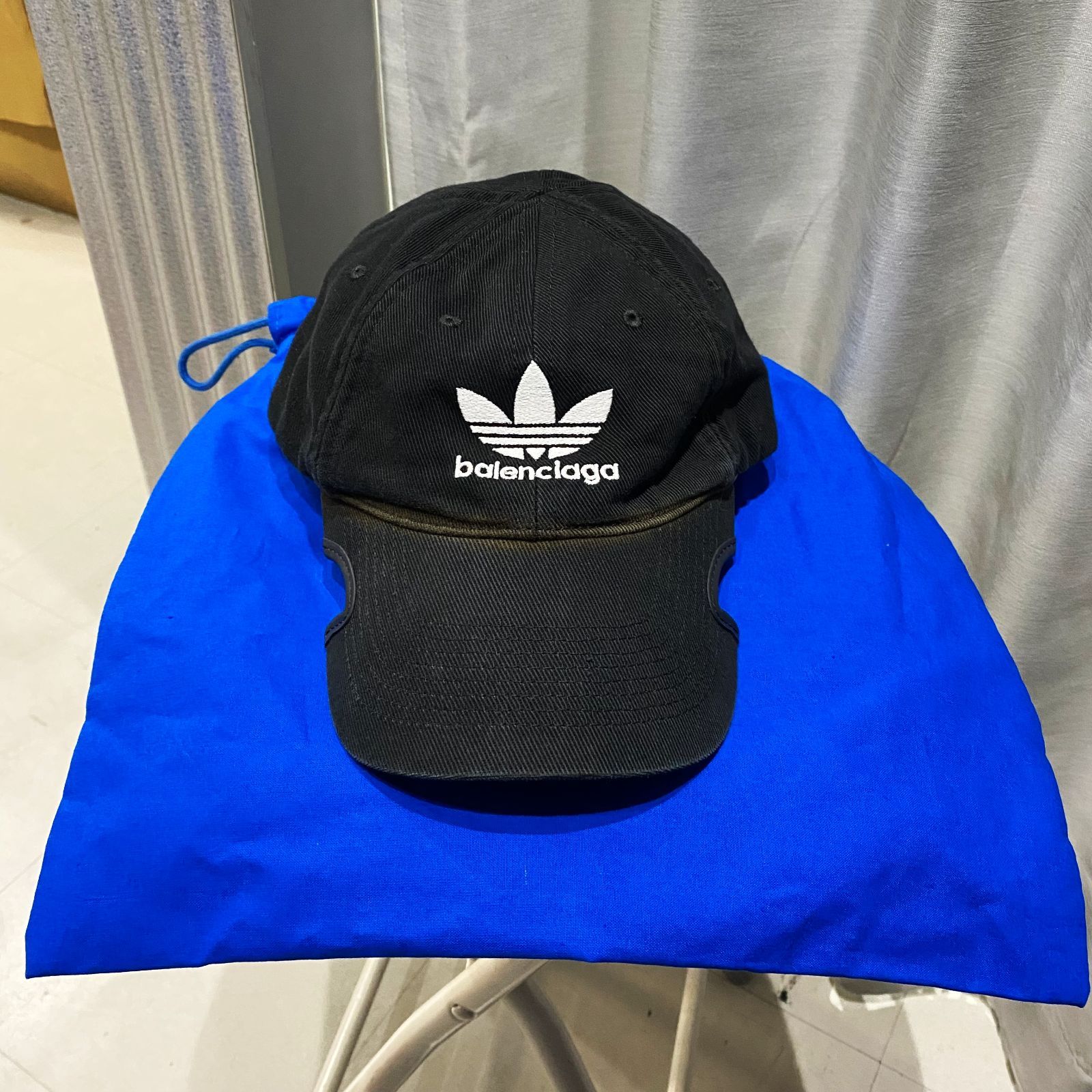 BALENCIAGA×adidas　バレンシアガ　アディダス　ロゴ　コラボキャップ　723749　SIZE L　【中目黒R11】