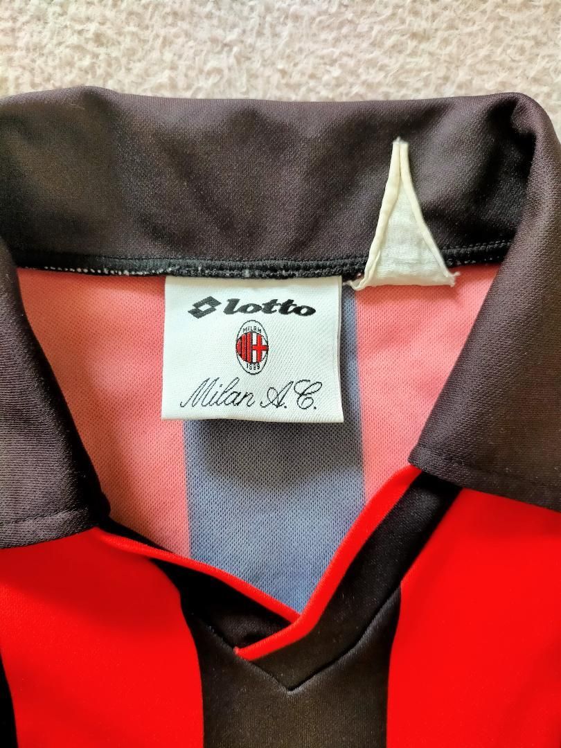 lotto AC MILAN ユニフォーム シャツ 9 1997-98 AC Milan Lotto Polo Shirt - 9/10 - (L)