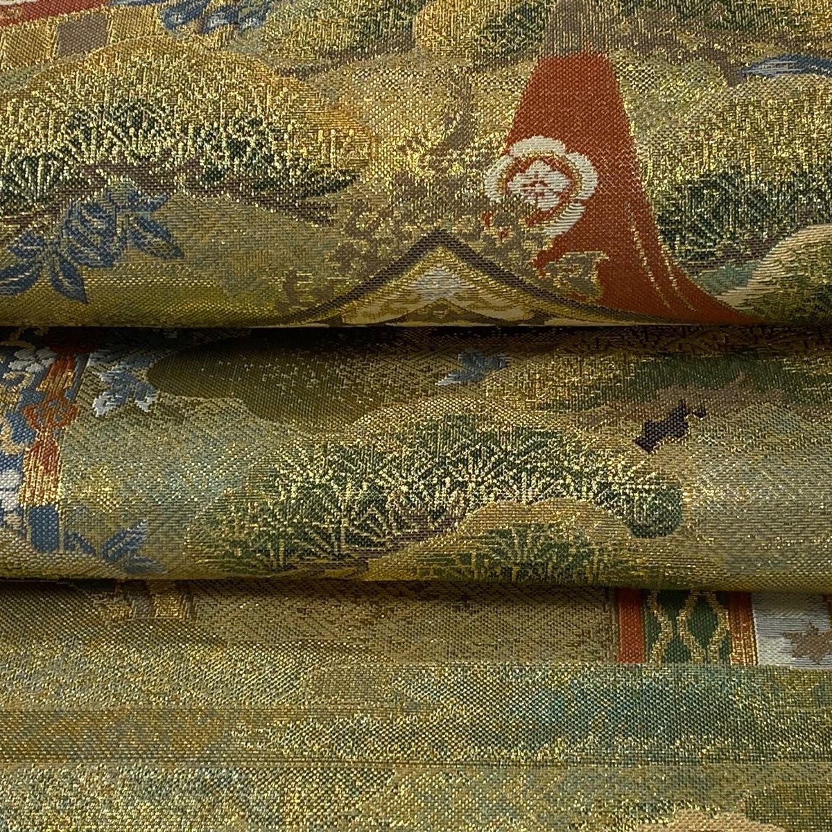丸帯 逸品 山鉾 松 金糸 箔 金色 全通 正絹 【中古】 - メルカリ 