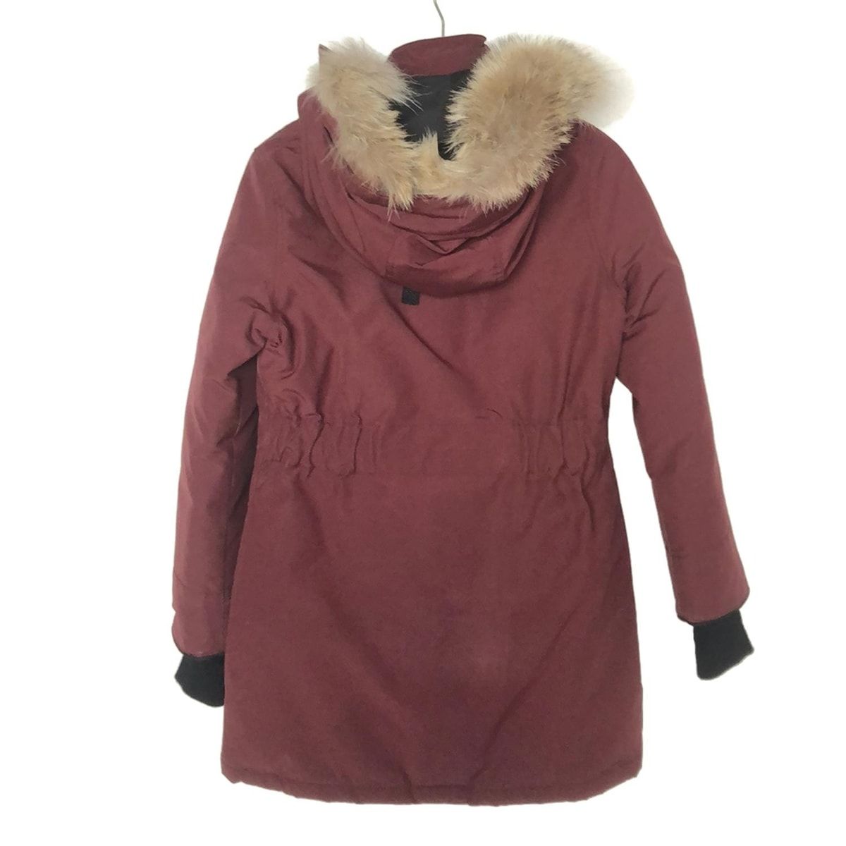 カナダグース ダウンコート サイズS|P S レディース トリリウムパーカー 6660LA ボルドー 長袖|コヨーテファー|ジップアップ|冬