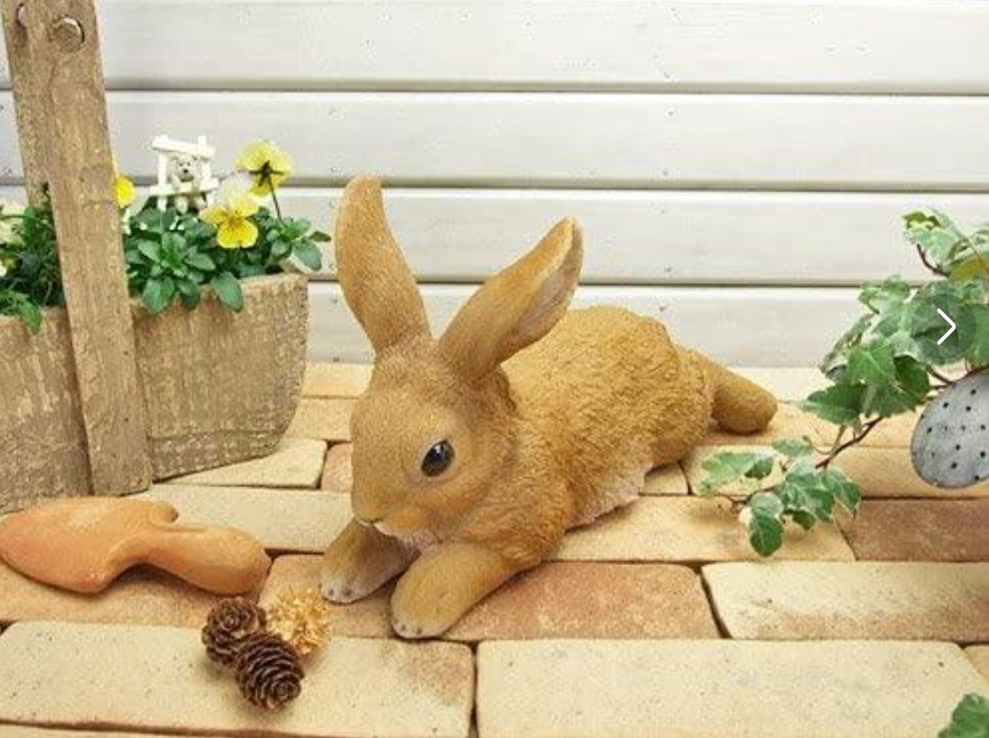 ぺったんふせうさぎ ラビット 庭 室内 ガーデニング インテリア 