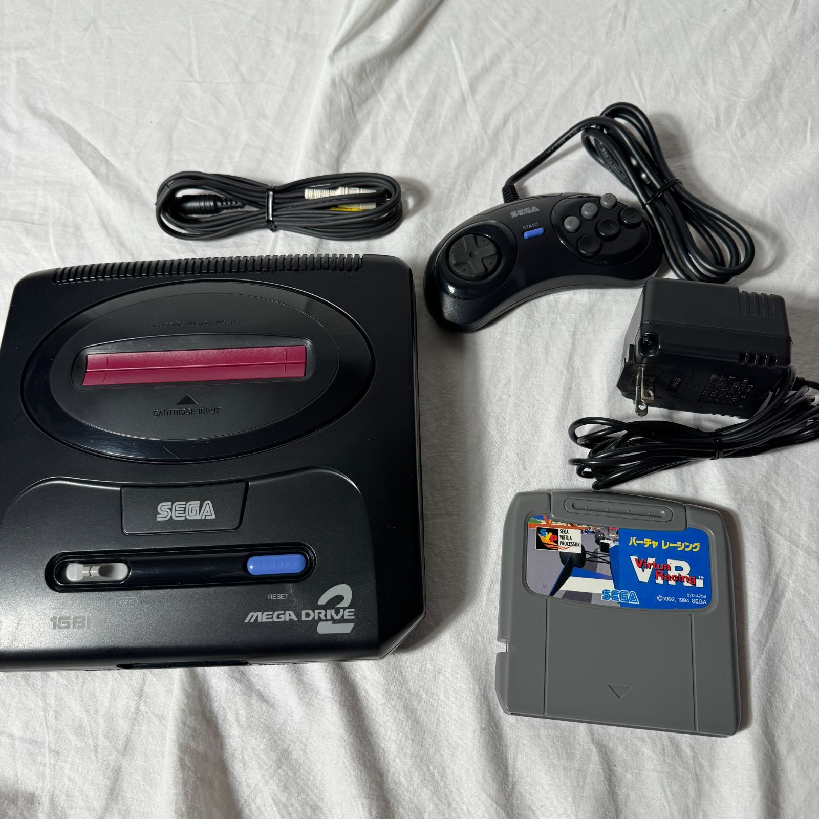 即 OK 早い者勝ち き SEGA メガドライブ2 バーチャレーシング同封版 本体セット レトロゲーム