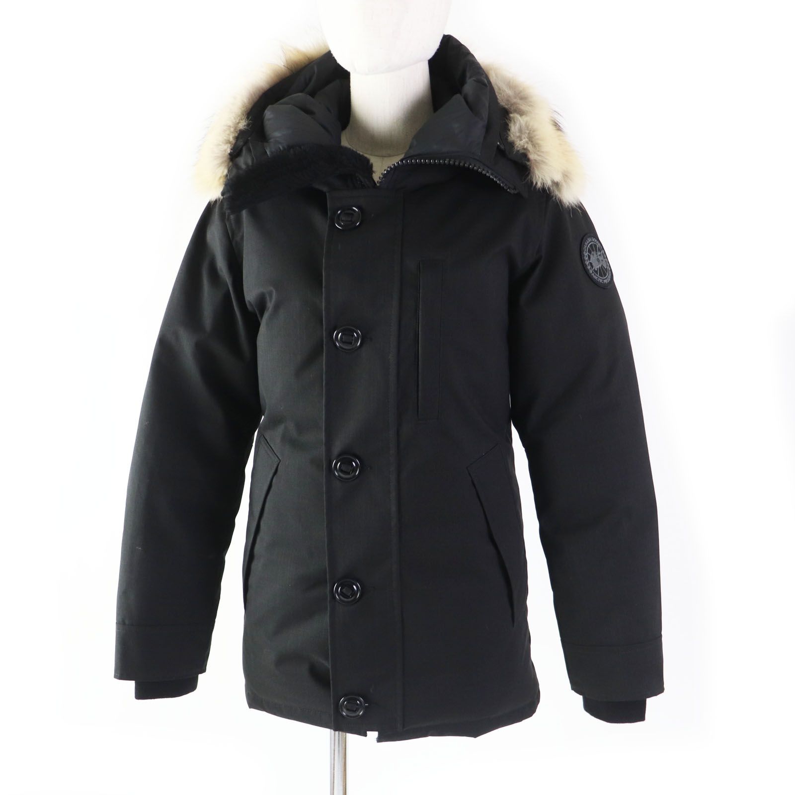 極美品 CANADA GOOSE カナダグース 3481JMB CRESTON クレストン ファー・フード付き ダウンコート ブラック 2XS カナダ製  正規品 - メルカリ