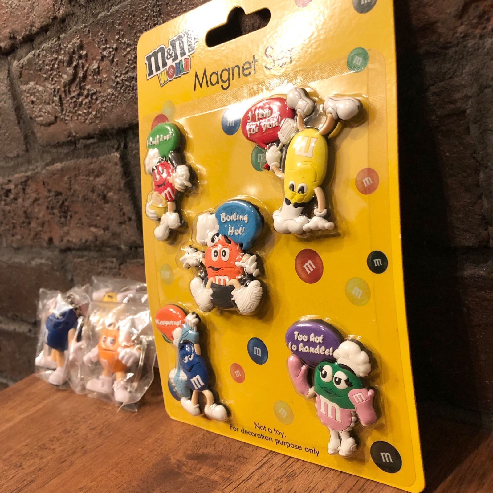 m&m's エムアンドエムズ マグネット 5個セット PVC キーホルダー
